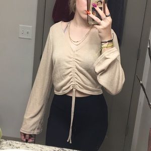 H&M long sleeve cropped top